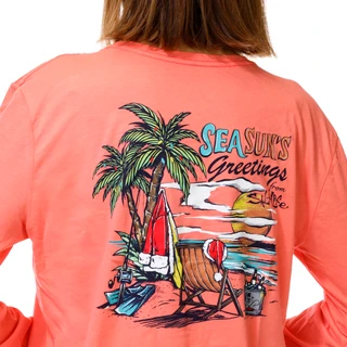Thumbnail 2: Salt Life Women's Long Sleeve Tropical Beach Print Top 