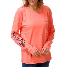 Thumbnail 1: Salt Life Women's Long Sleeve Tropical Beach Print Top 