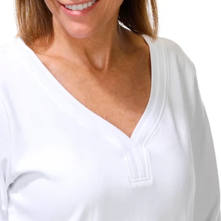 Thumbnail 3: Coral Bay Women's V-Neck 3/4 Sleeve Shirt 