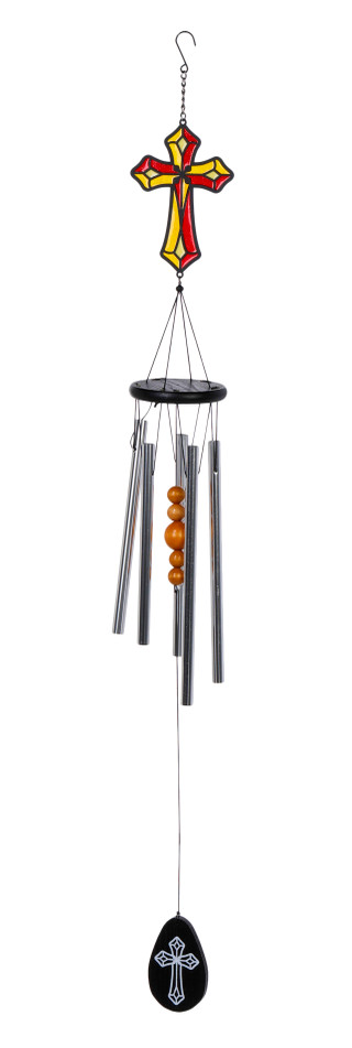 Thumbnail 1: SUNSET VISTA DESIGNS 39-Inch Cross Wind Chime 