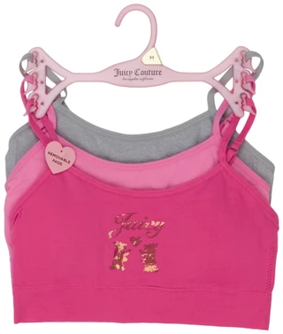 Thumbnail 1: Juicy Couture Girls' 3-Pack Seamless Bralettes 
