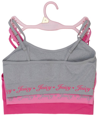 Thumbnail 2: Juicy Couture Girls' 3-Pack Seamless Bralettes 