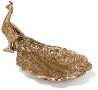 Thumbnail 2: THREE HANDS CORP. Peacock Decorative Platter 