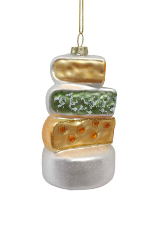 Thumbnail 2: Magical Season Glass Stack of Cheese Ornament 