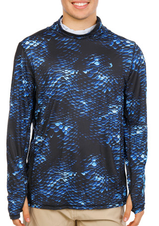 Thumbnail 3: REEL LEGENDS Men's Long Sleeve Printed Gaiter Hoodie 