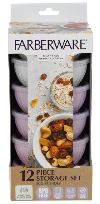 Thumbnail 1: Farberware 12-Piece Round Food Storage Bowl Set 