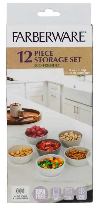 Thumbnail 2: Farberware 12-Piece Round Food Storage Bowl Set 