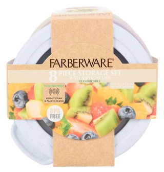 Thumbnail 2: Farberware 8-Piece Ribbed Storage Container Set 