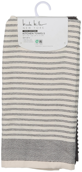Thumbnail 2: Nicole Miller 4 Pk Cotton Kitchen Towels 