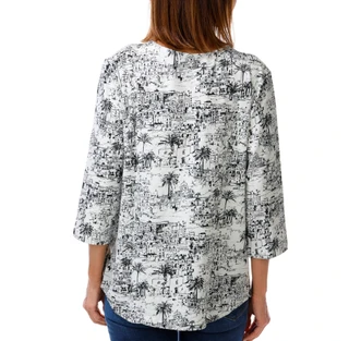 Thumbnail 2: Coral Bay Women's 3/4 Sleeve Print Top 