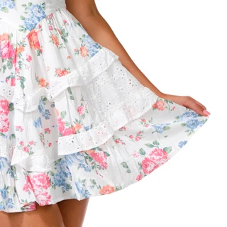 Thumbnail 5: Trixxi Juniors' Puff Sleeve Eyelet Tiered Dress 