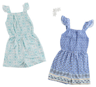 Thumbnail 1: B TWEEN Little Girls' 2-Pack Smocked Rompers 