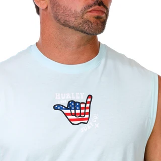 Thumbnail 3: Hurley Men's Shaka Graphic Muscle Tank 