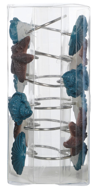 Thumbnail 2: Caribbean Joe 12-Piece Decorative Shower Curtain Hooks 