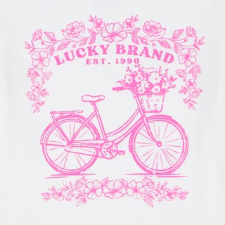 Thumbnail 4: Lucky Brand Girls' Short Sleeve Bicycle Basket Tee 