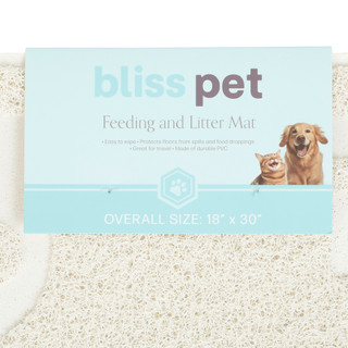 Thumbnail 2: Bliss Half Moon Pet Bowl Mat 