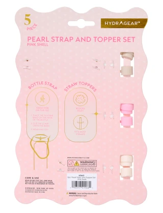 Thumbnail 2: Hydragear Pearl Bottle Strap and Straw Topper Set 