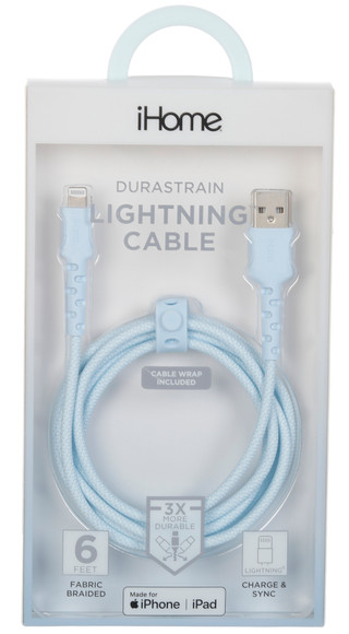 Thumbnail 1: Ihome 6-Ft Braided Lightning Cable 