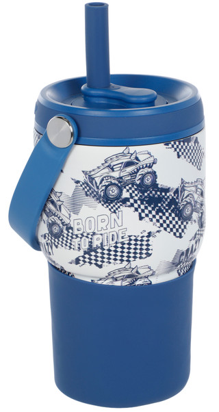 Thumbnail 1: GOURMET HOME PRODUCTS 14 oz. Born To Ride Tumbler with Lid and Handle 
