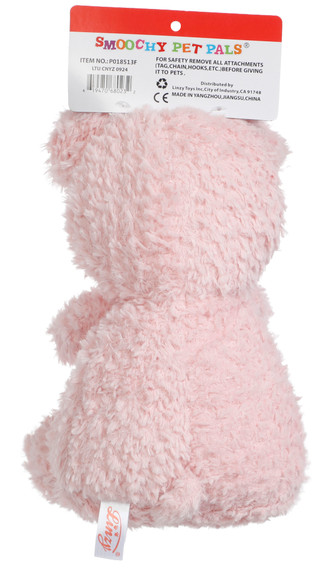 Thumbnail 2: Smoochy Pet Pals 12-Inch Fuzzy Pig Dog Toy 