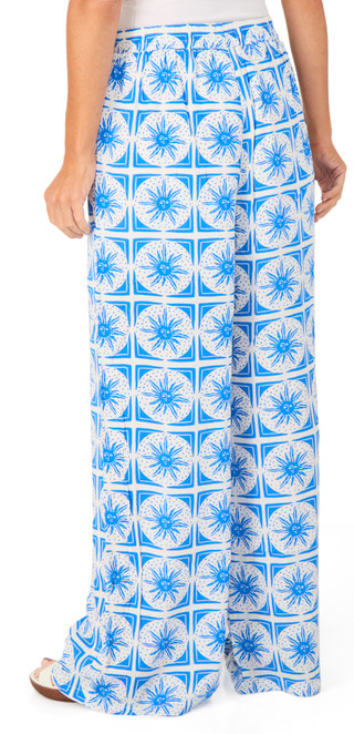 Thumbnail 2: Taelynn Women's Printed Tie Waist Wide Leg Pants 