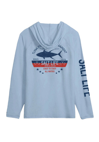 Thumbnail 2: Salt Life Boys' Long Sleeve Tuna Tournament Hood Shirt 