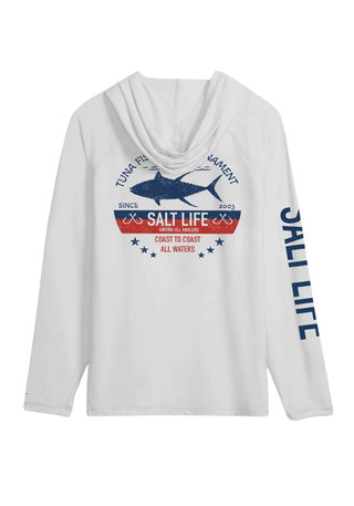 Thumbnail 2: Salt Life Boys' Long Sleeve Tuna Tournament Hood Shirt 