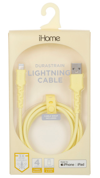 Thumbnail 1: Ihome 4-Foot Braided Lightning to USB-A Cable 
