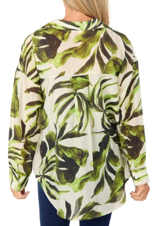 Thumbnail 2: Taelynn Women's Long Sleeve Button Front Shirt 
