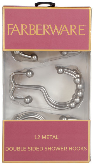 Thumbnail 1: Farberware 12-Piece Double Sided Shower Hooks 
