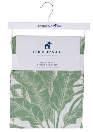 Thumbnail 1: Caribbean Joe Linen Blend Shower Curtain 