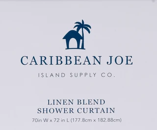 Thumbnail 3: Caribbean Joe Linen Blend Shower Curtain 