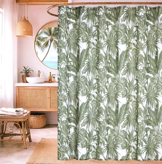 Thumbnail 4: Caribbean Joe Linen Blend Shower Curtain 