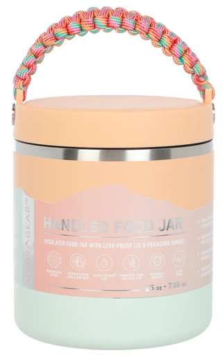 Thumbnail 1: Hydragear 25 Oz. Insulated Food Jar with Paracord Handle 