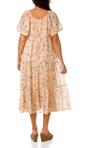 Thumbnail 2: BY TOGETHER Juniors Short Sleeve Woven Maxi Dress 