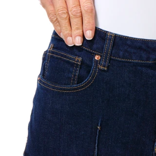 Thumbnail 3: Express Women's 32in Midrise Flare w/ Pintuck Raw Edge Jeans  