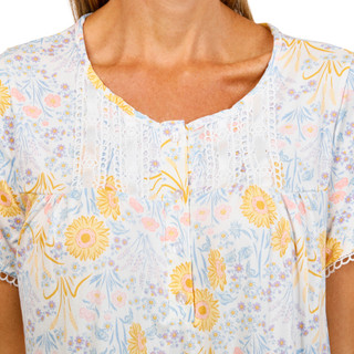 Thumbnail 3: Catherine Malandrino Women's 2-Piece Floral Sleep Shirt Set 