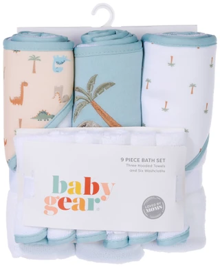 Thumbnail 1: Baby Gear Baby 9-Piece Hooded Towel Bath Set 