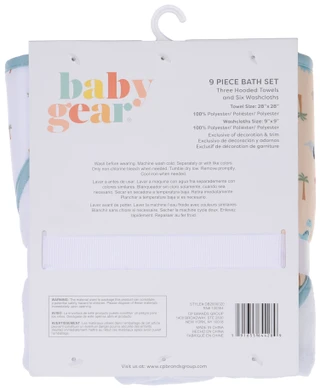 Thumbnail 3: Baby Gear Baby 9-Piece Hooded Towel Bath Set 