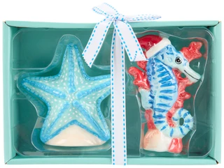 Thumbnail 1: BLUE SKY 2 Pc Coastal Christmas Salt & Pepper Set 