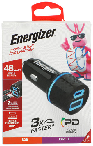 Thumbnail 1: Energizer 48W Type-C & USB Car Charger 