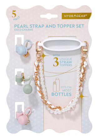 Thumbnail 1: Hydragear 5-Piece Pearl Strap and Straw Topper Set 