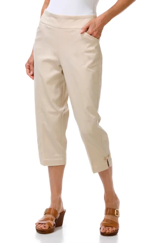 Thumbnail 1: Coral Bay Women's Flexible Waistband Pull-on Capris  