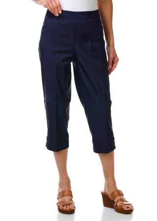 Thumbnail 1: Coral Bay Women's Flexible Waistband Pull-on Capris  