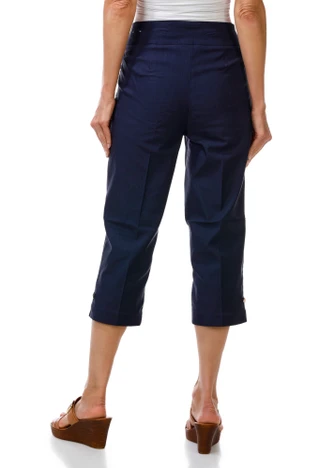 Thumbnail 3: Coral Bay Women's Flexible Waistband Pull-on Capris  