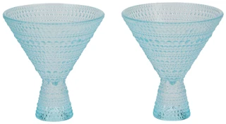 Thumbnail 2: Nicole Miller 2-Piece Halo Martini Glass Set 