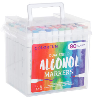 Thumbnail 1: Deejay Home Designs 80 Count Dual Tip Alcohol Markers 