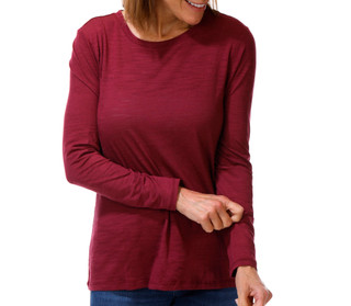 Thumbnail 1: Blue Sol Women's Long Sleeve Scoop Luxey Tee 