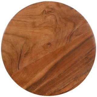Thumbnail 2: GO HOME Round Wood Trivet With Metal Legs 