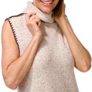 Thumbnail 2: BY TOGETHER Women's Sleeveless Turtleneck Maxi Dress 